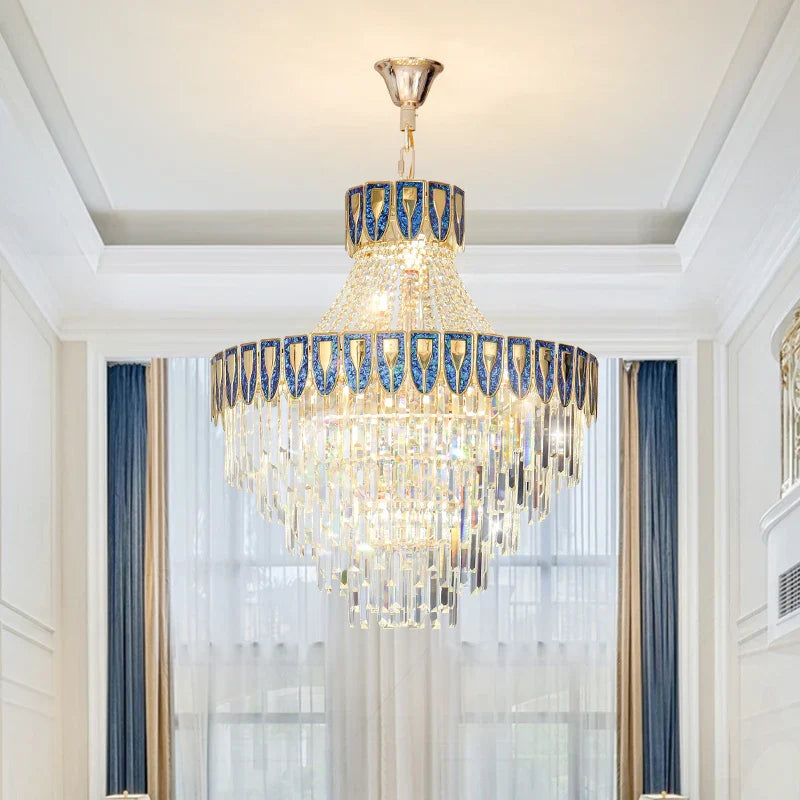 High-End Crystal Chandelier - Artistic Lighting for Living and Dining Spaces, Luxury Hotels, and Duplex Homes