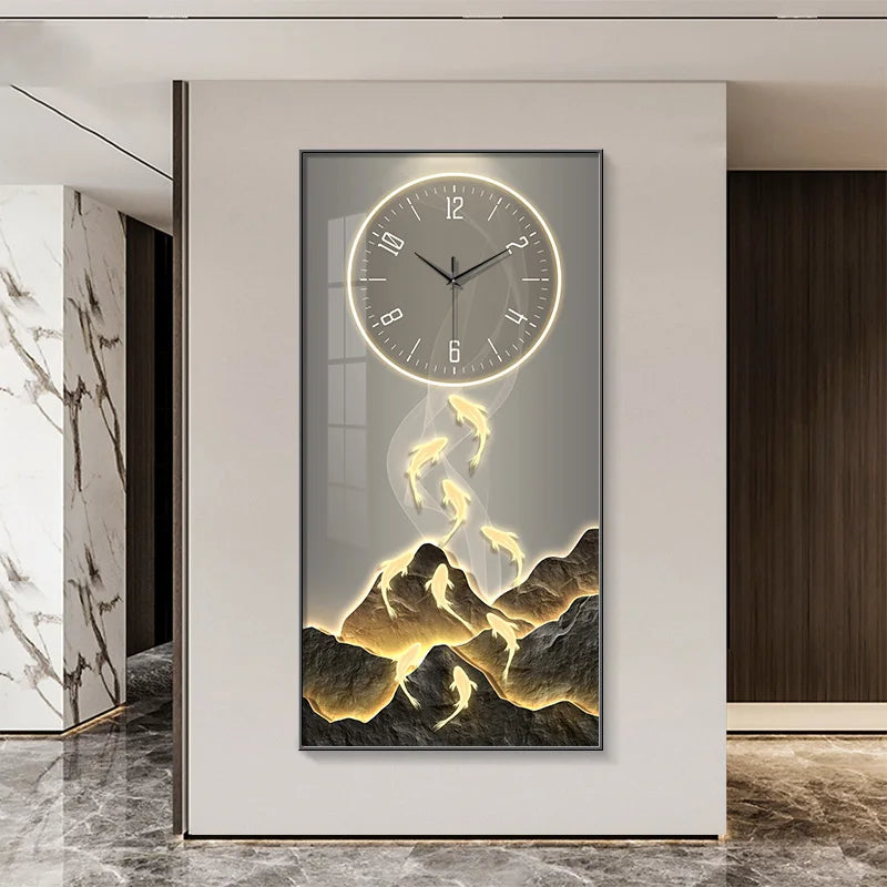 Dlight Decor Wall Clock Lamp with Crystal Glow
