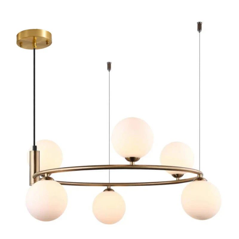 Nordic Designer LED Ceiling Chandelier - Glass Lampshade with G9 Bulb Socket for Living Room, Center Table, Bedroom Pendant Lights, and Home Decor Fixture