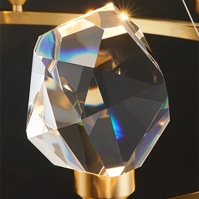 Nordic LED Crystal Pendant Lights - Elegant Chandelier for Living Rooms, Bedrooms, Kitchens, and Home Decoration