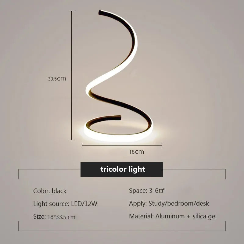 Modern LED Table Lamp with Dimmer Switch - Stylish and Adjustable Desk Light for Study, Reading, and Bedside