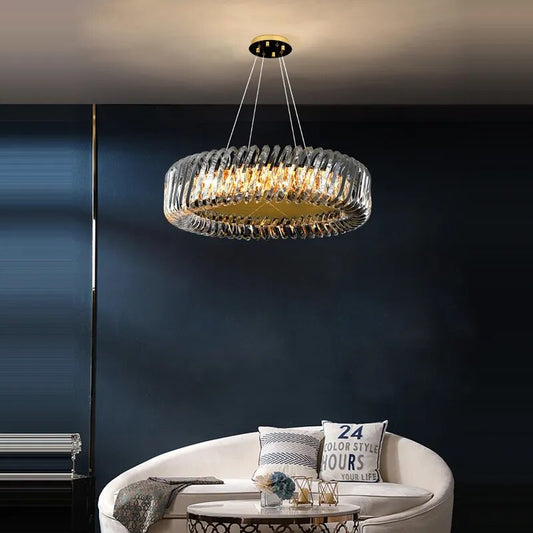 Olivia's Art Deco Crystal Glass LED Chandelier