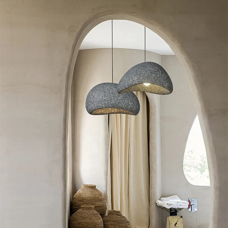 Minimalist Nordic Wabi-Sabi E27 LED Chandelier - Illuminate Your Living Room with Subtle Elegance