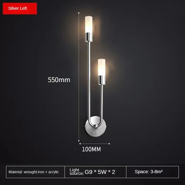Chic Modern LED Wall Light - Gold Indoor Decor, Ideal for Vanity, Living Room, Kitchen, Bedroom, and Hallway Lighting with Nordic Long Strip Design