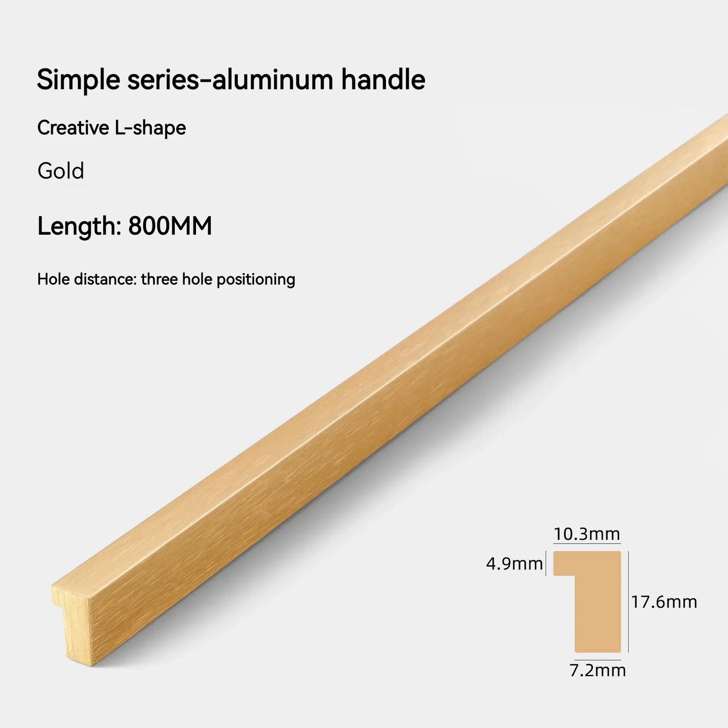 Modern Long T-Bar Aluminum Cabinet Handles – Brushed Gold, Silver, and Black Pulls for Drawers and Cupboards (700-1200mm)