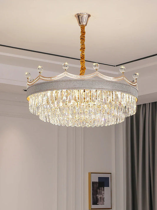 Living Room Chandelier - Light Luxury Crystal Elegance for Modern Dining and Bedroom Ambiance