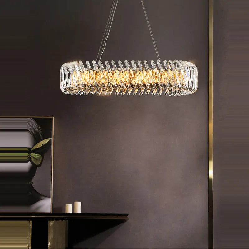 Olivia's Art Deco Crystal Glass LED Chandelier