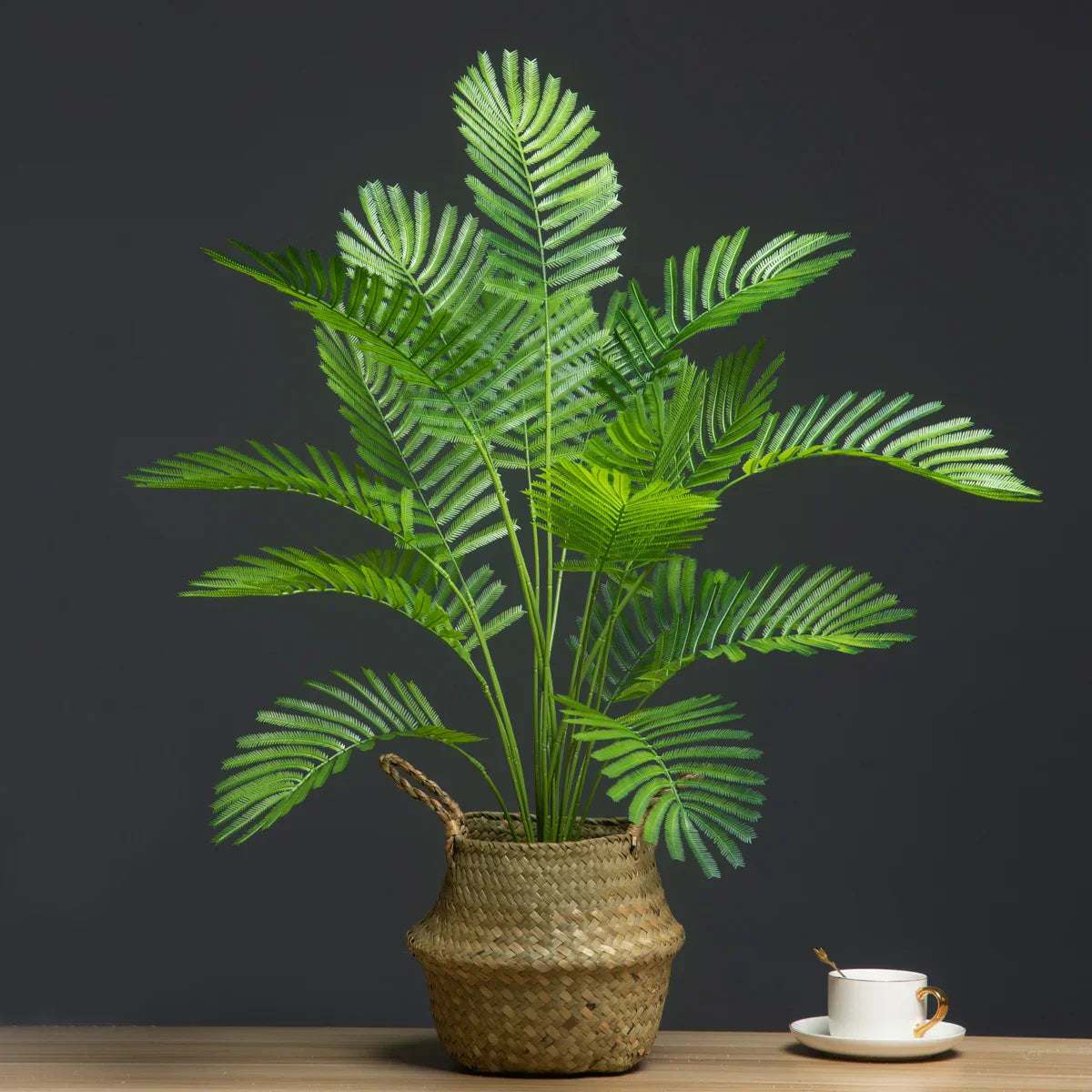 Dlight Decor 88cm Tropical Palm Monstera Plant with 18 Forks for Floor and Event Decor