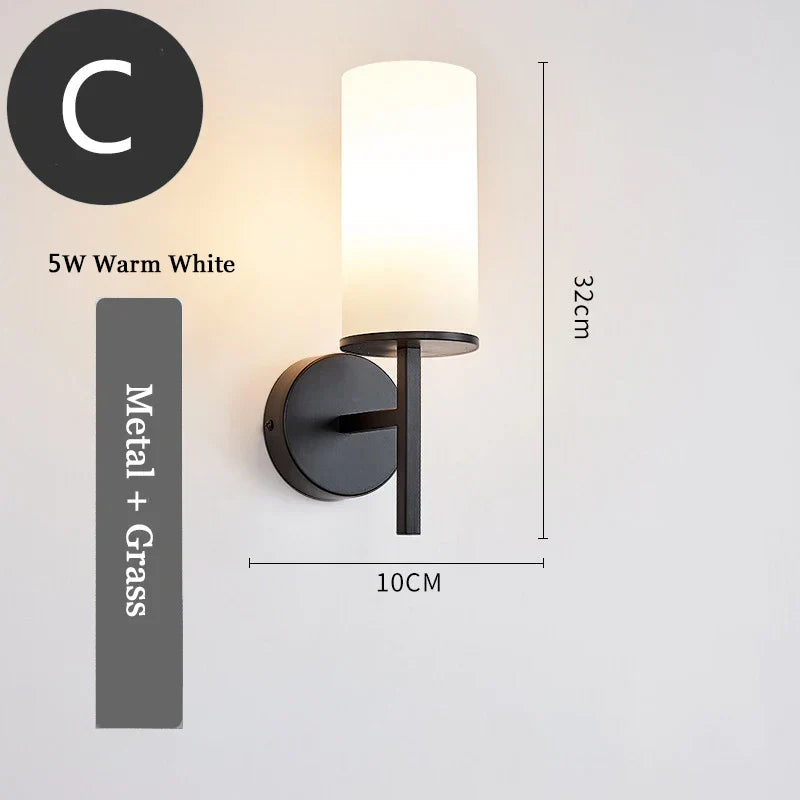 Modern Simple Bedroom Fabric Wall Lamp - LED Wall Light for Corridor, Aisle, Study, Bedside Fixtures - Wall Sconce Lamps AC85-265V