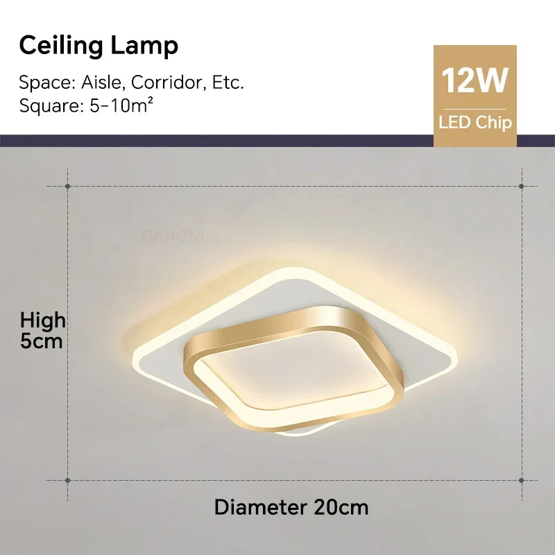 Modern LED Chandelier - Perfect Lighting Fixture for Aisle, Corridor, Stairs, Foyer, Balcony, and Bedroom