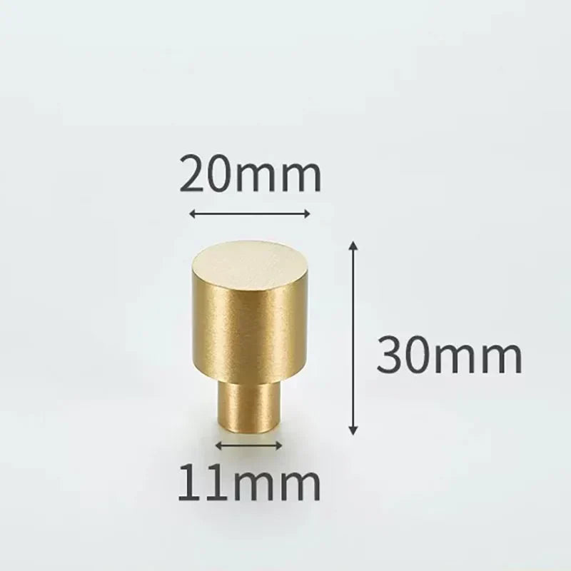 Modern Simple Solid Brass Cabinet Knobs – Wardrobe Handles and Kitchen Pulls
