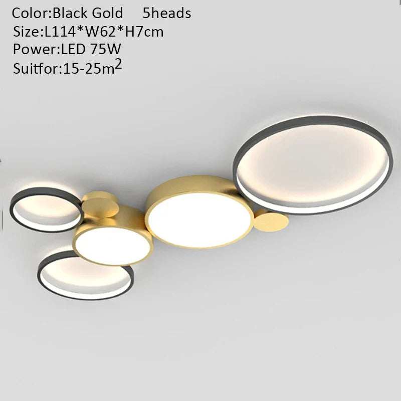 New Nordic LED Ceiling Light - Modern Interior Decoration for Living Room and Bedroom