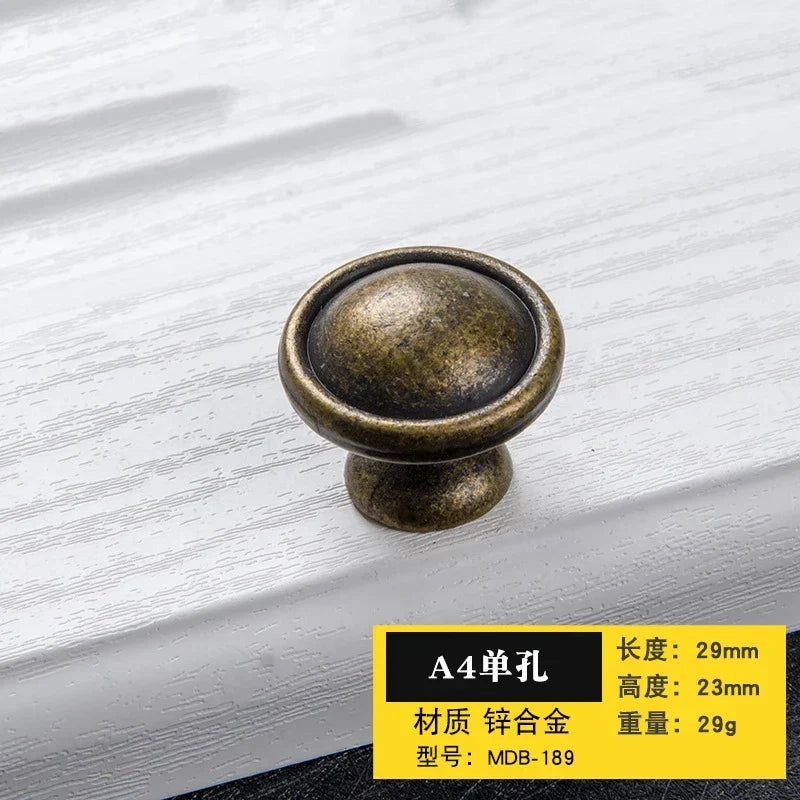 Antique Bronze Cabinet Handles - Retro Drawer Pulls, Vintage Zinc Alloy Kitchen Hardware for Furniture, Dresser, and Locker