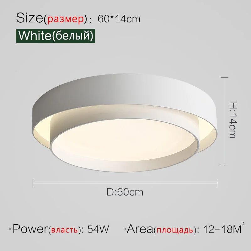 Nordic Minimalist Modern Ceiling Lamp - Designer Lighting for Stylish Living Rooms and Master Bedrooms
