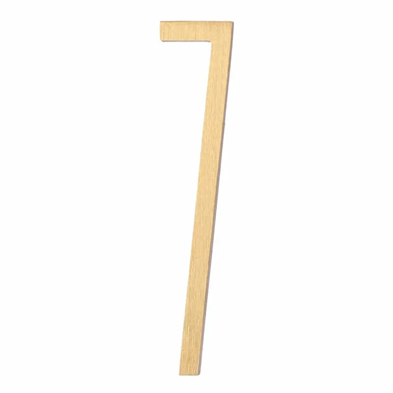 Solid Brass Alphabet Letters and Numbers – Adhesive DIY Door Decor for Home, Hotel, and Baby Names