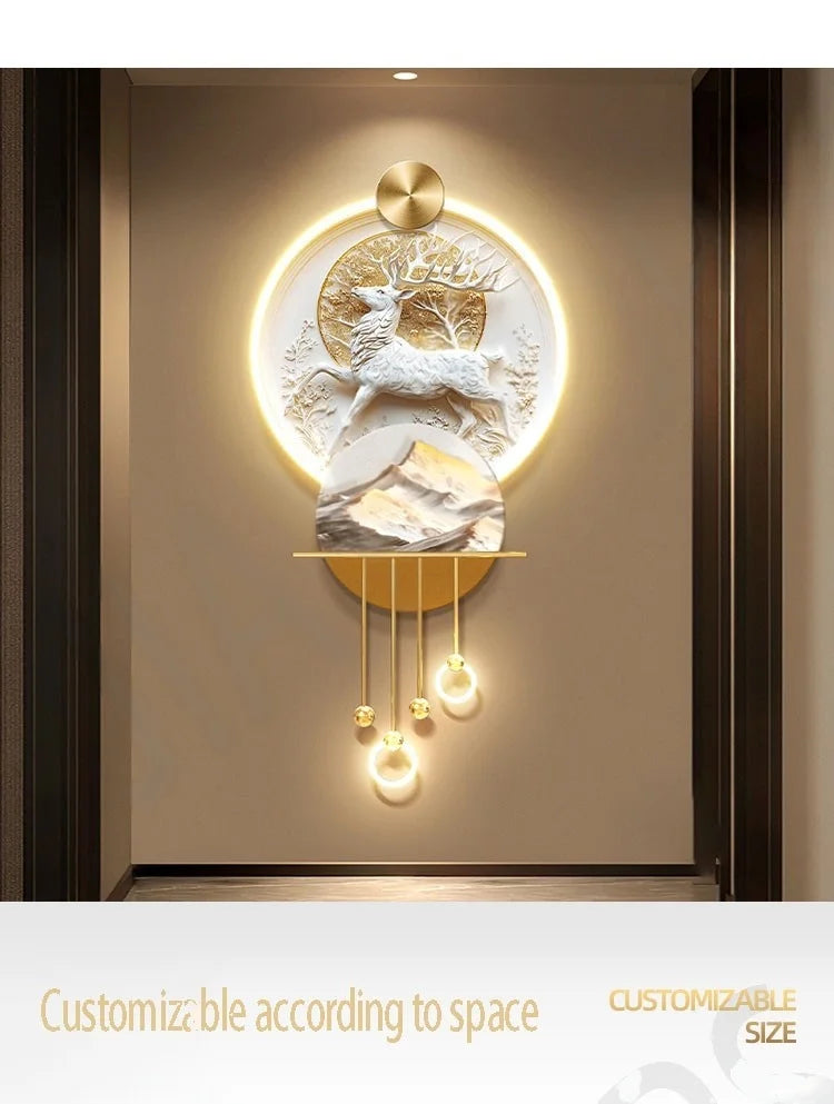 Dlight Decor Elk Mural LED Wall Light Pendant