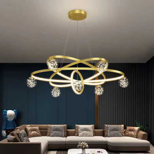 Nordic Minimalist Chandelier - Starlit Elegance for Dining, Bedroom, and Living Spaces