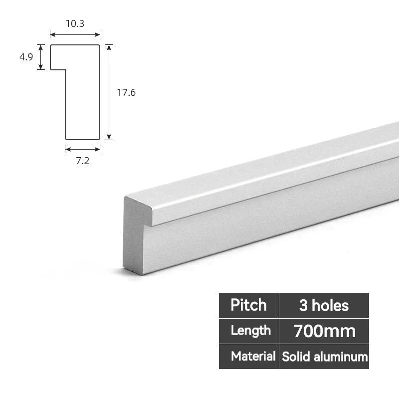 Modern Long T-Bar Aluminum Cabinet Handles – Brushed Gold, Silver, and Black Pulls for Drawers and Cupboards (700-1200mm)