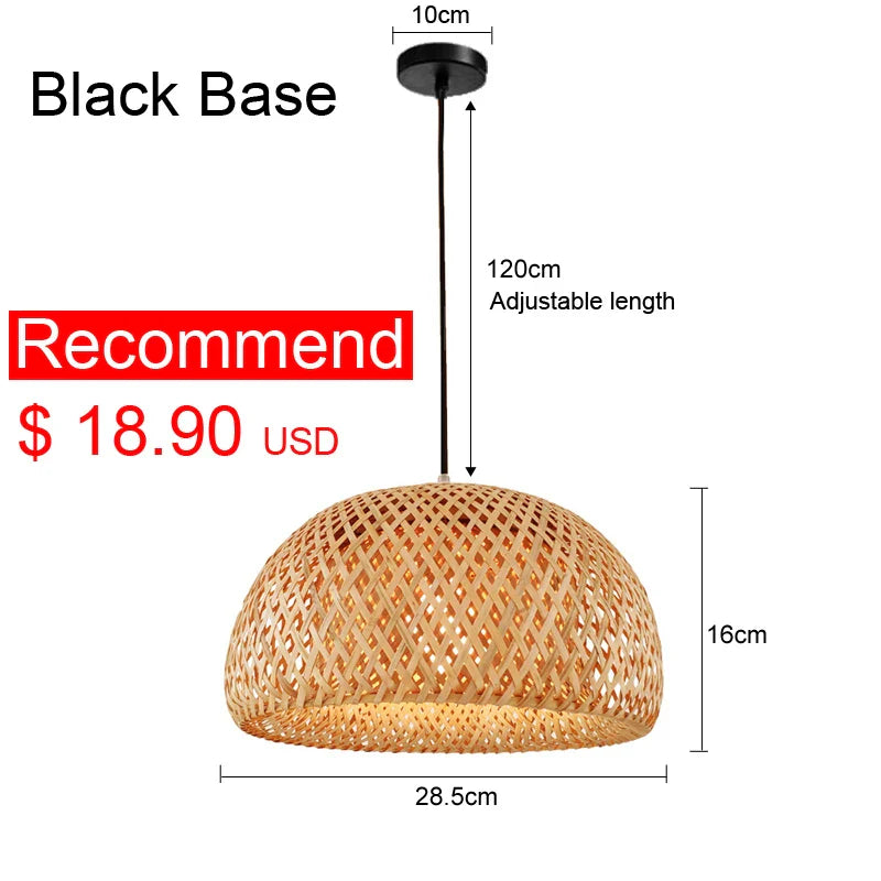 Asian-Inspired Rattan Woven Bamboo Chandelier - Artistic Ceiling Lamp for Home, Cafe, and Restaurant Decor