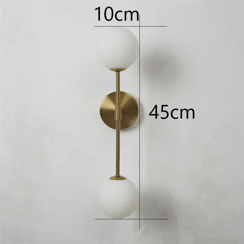 Post-Modern Wall Lamps - LED Golden Glass Wall Light with G9 Bulb for Nordic Creative Bedroom, Living Room, Aisle, and Bedside
