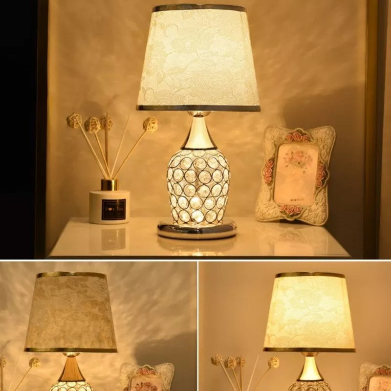 European-Style Crystal Table Lamp - Inspired Modern Bedroom Warmth and Romance