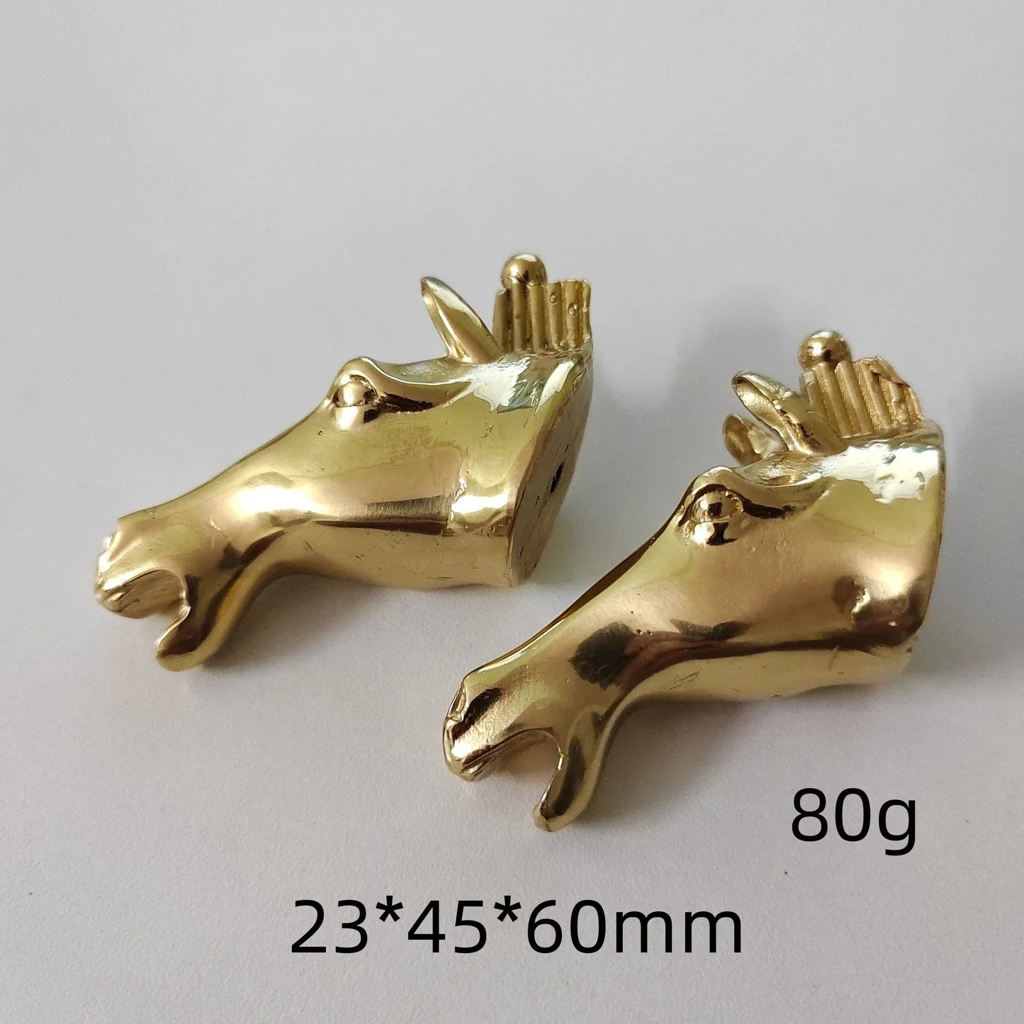 Luxury Brass Solid Handle Pure Copper Animal Shape High-grade Gold Wardrobe Dresser Drawer Cabinet Pulls Furniture Handles