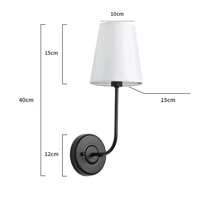European Style Fabric E14 Wall Lamp - Elegance and Warmth for Any Space