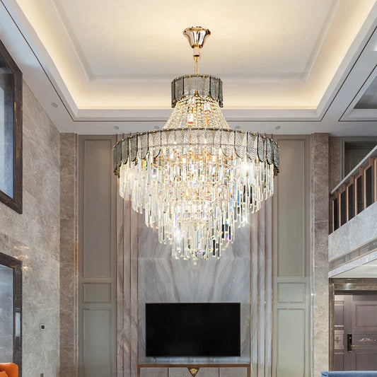 High-End Crystal Chandelier - Artistic Lighting for Living and Dining Spaces, Luxury Hotels, and Duplex Homes