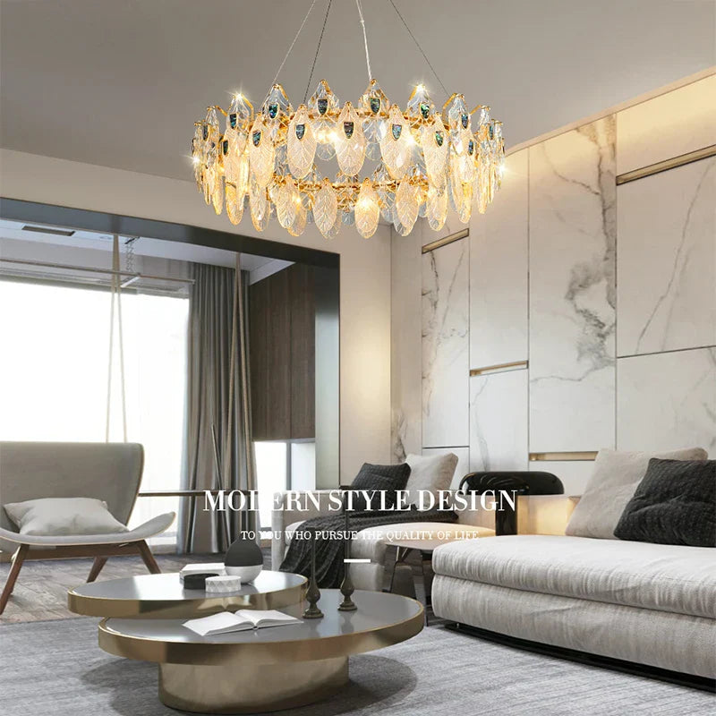Petal-Shaped Ceiling Chandelier - A Unique Bedroom and Living Room Lighting Fixture