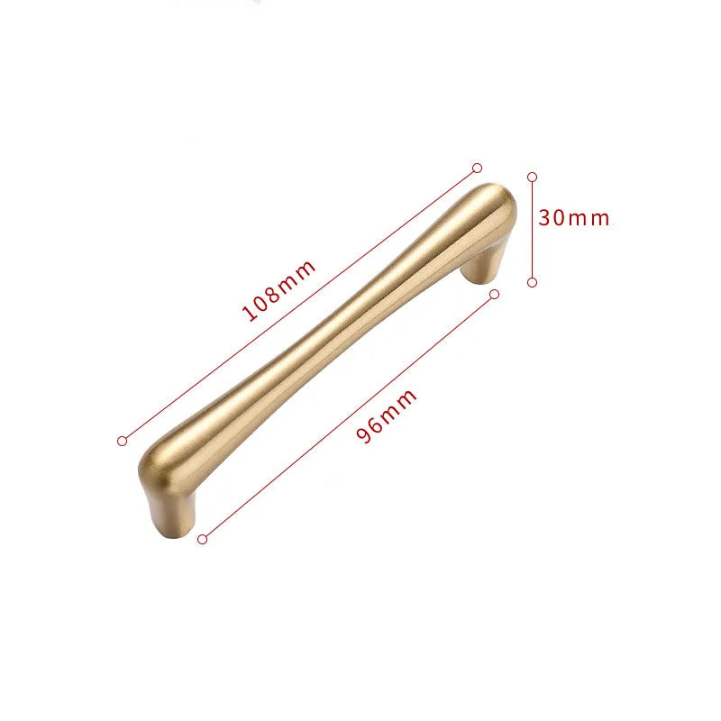 Solid Brass Cabinet Handles – Satin Brass Gold Bar Pulls and Knobs for Drawers and Wardrobes