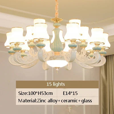 Elegant European-Style Duplex Building Chandelier - Ideal for Villa Living Rooms, Grand Halls, and Stairwells
