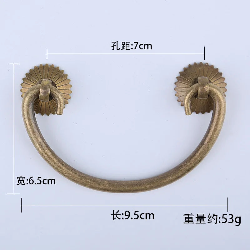 Antique Brass Arch Cabinet Pulls – Vintage Drawer Handles for Home Improvement