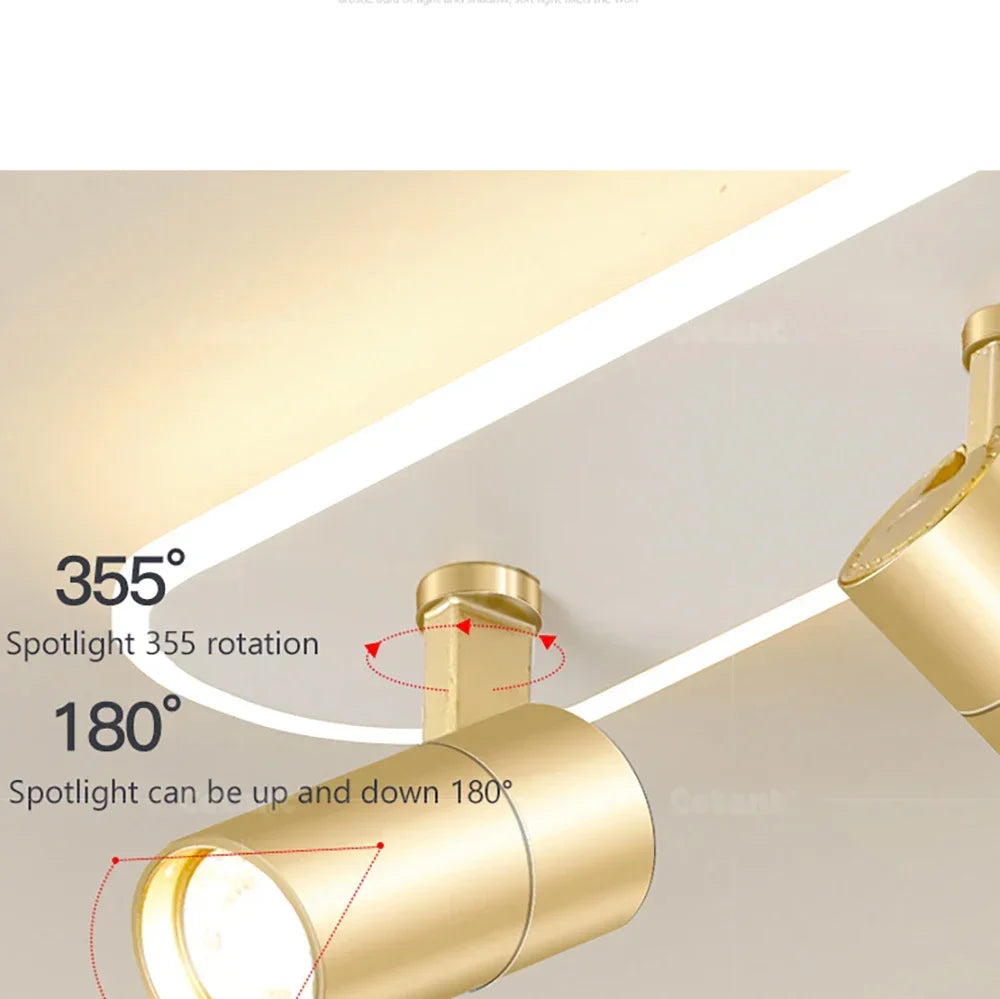 Contemporary LED Ceiling Lamps with Spotlight - Stylish Lighting for Living Spaces and Cloakrooms
