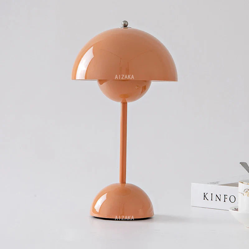 Nordic Retro Mushroom Table Lamp - Touch Control LED Desk Lamp with USB Plug