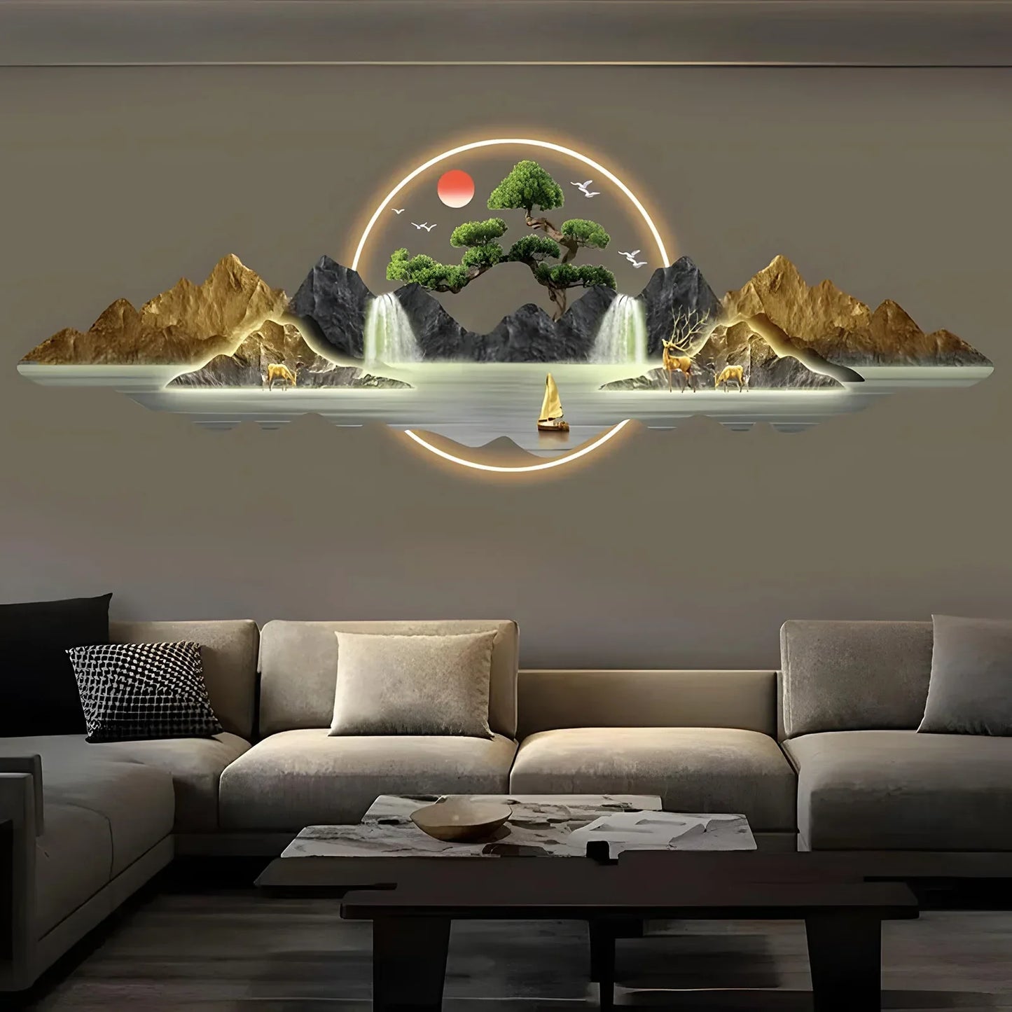 Dlight Decor Acrylic Carved LED Wall Art Light