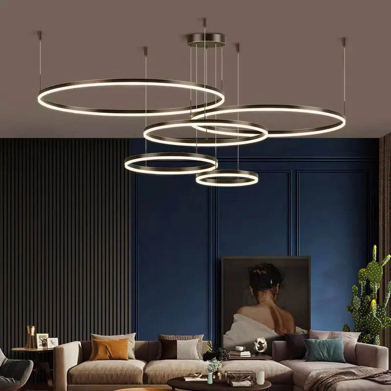 Nordic Modern LED Living Room Chandelier - Stylish Lighting for Living Rooms, Bedrooms, and Home Decor