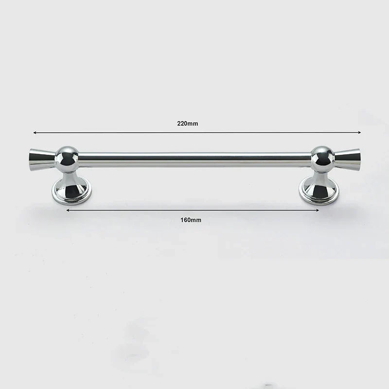 Polished Gold and Silver T-Bar Cabinet Handles – Modern Drawer and Wardrobe Pulls (55mm-220mm)