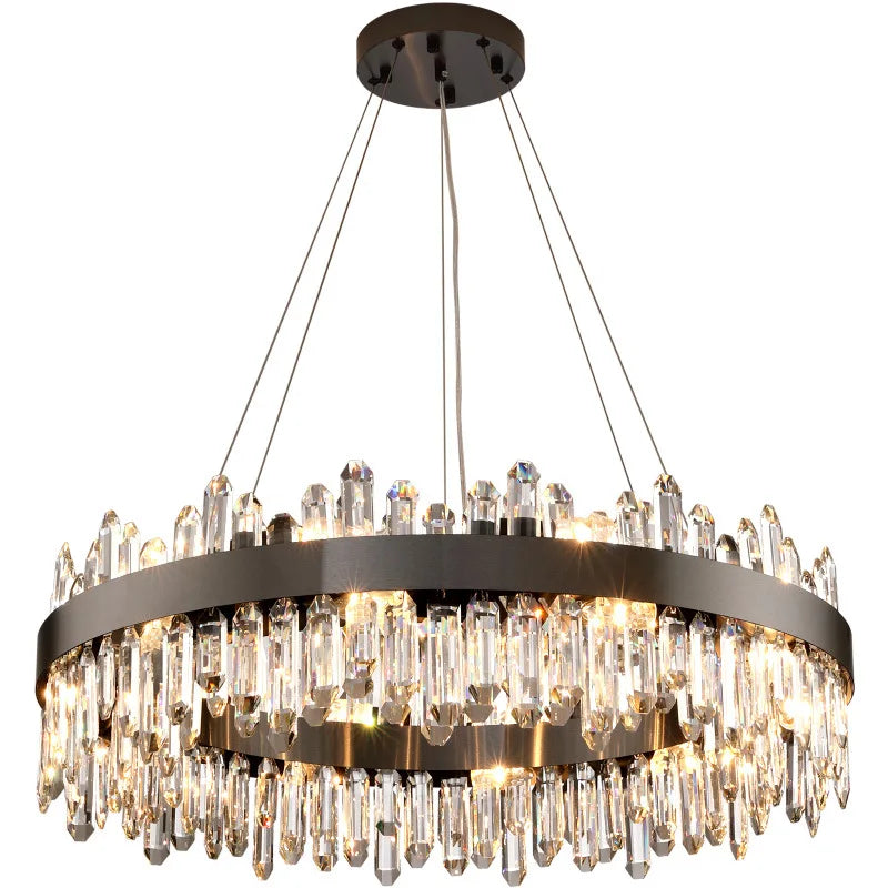 New Style Light Luxury Crystal Chandelier - Modern Elegance for Living Rooms, Dining Areas, Commercial Spaces, and Master Bedrooms