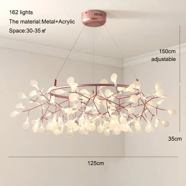 Modern Nordic Chandelier - Artistic Firefly Lamp for Living Room, Restaurant, and Kitchen Decor