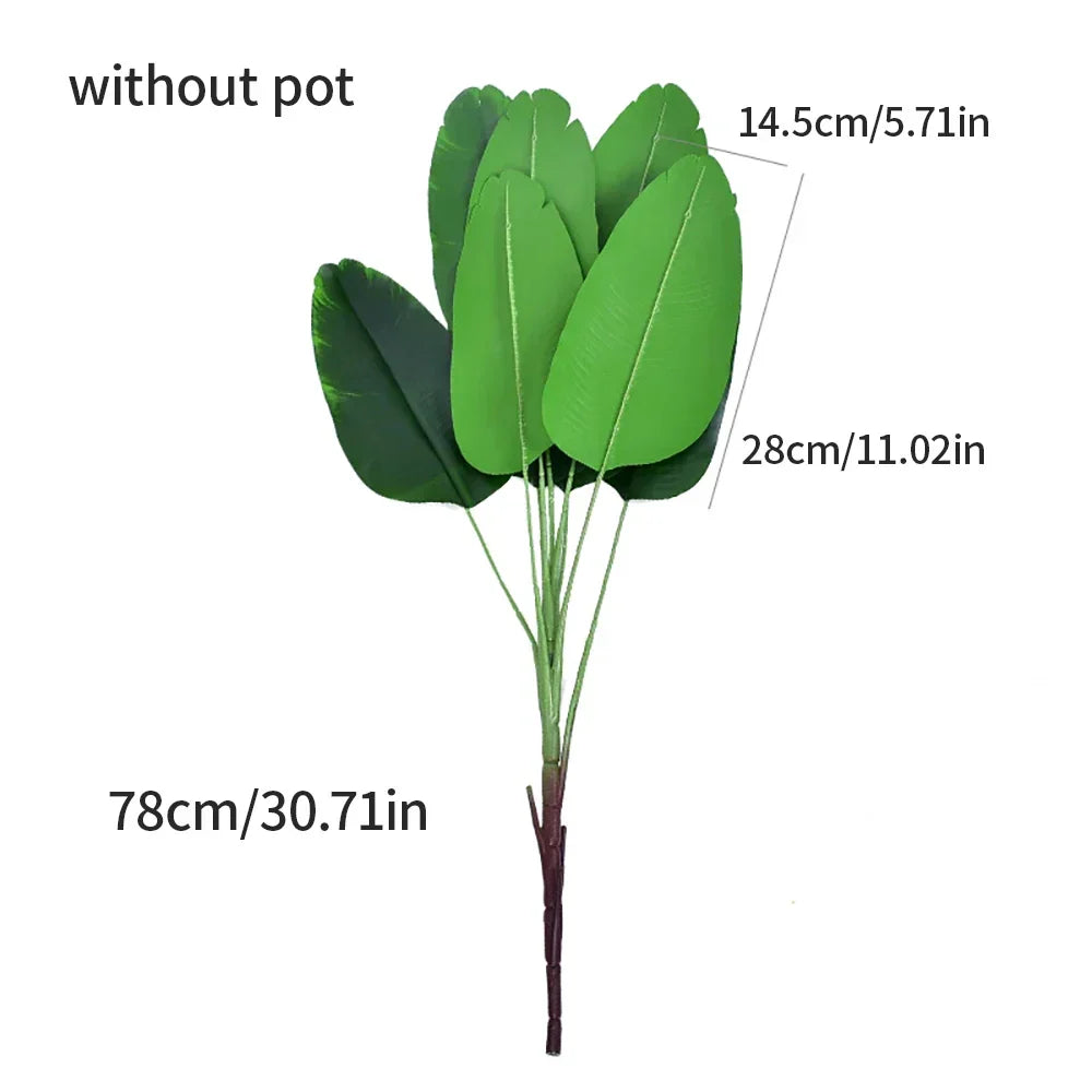 Dlight Decor 78cm Tall Tropical Monstera Plant with Banana Leaves