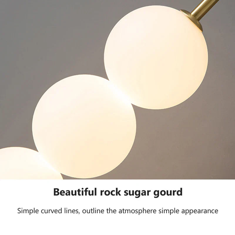 Nordic Wind Gourd Wall Lamp - Minimalist LED Milky White Light for Living Room, Study, Bedroom, Bedside, Home Decoration
