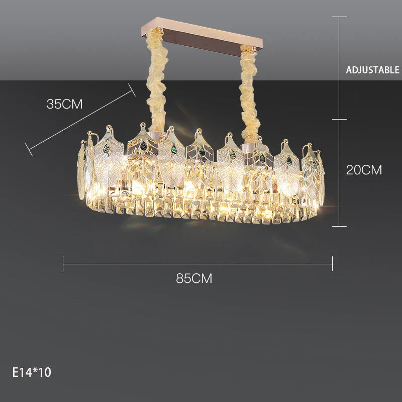 New Crystal Glass Chandelier - Luxury Modern Home Decor Lighting Fixture for Living Rooms and Bedrooms