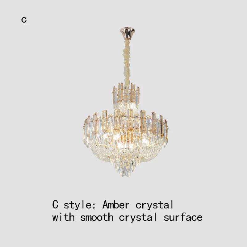 New Design Colorful Luxury Crystal Chandelier - Modern Artistry with Adjustable Chain for Living Rooms and Bedrooms