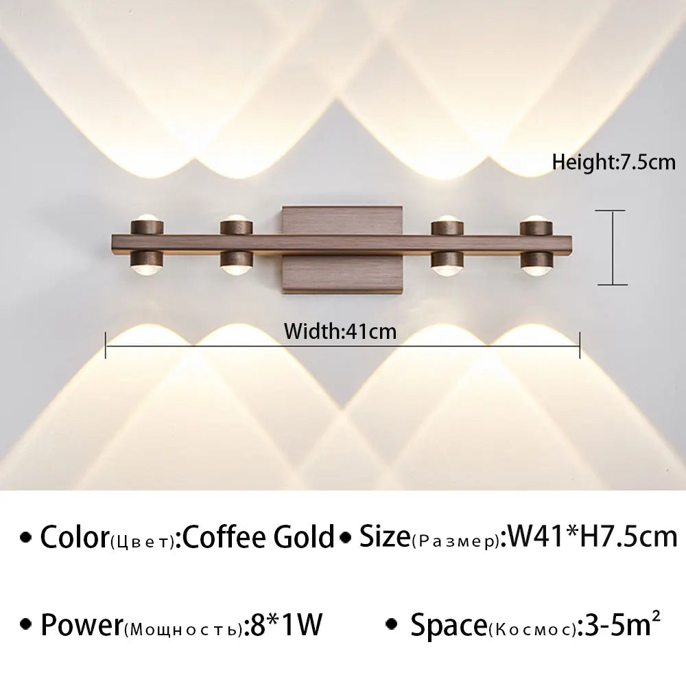 Modern LED Wall Light for Bathroom Mirror - Stylish Wall Sconce for Living Room, Bedroom, and Study