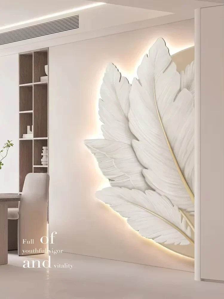 Dlight Decor Feather Mural LED Light for Entry Walls
