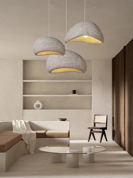 Nordic Minimalist Wabi-Sabi E27 LED Chandelier - Elevate Your Dining, Living, and Bedroom Spaces with Serene Elegance