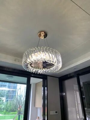 Olivia's Art Deco Crystal Glass LED Chandelier