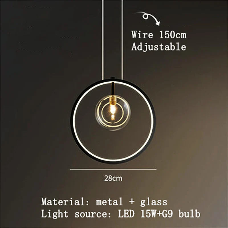 Designer Bubble Ball Chandelier - Nordic Glass Lighting for Dining, Living Room, and Bar