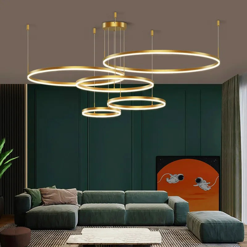 Nordic Modern LED Living Room Chandelier - Stylish Lighting for Living Rooms, Bedrooms, and Home Decor