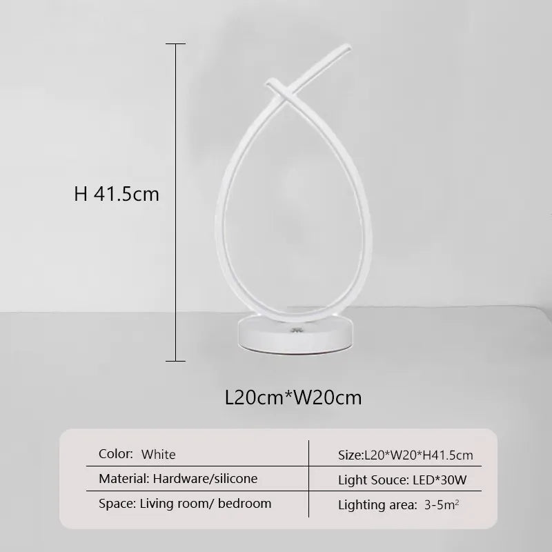 Modern LED Touch Table Lamp - Eye-Friendly Light for Living, Bedroom, and Study